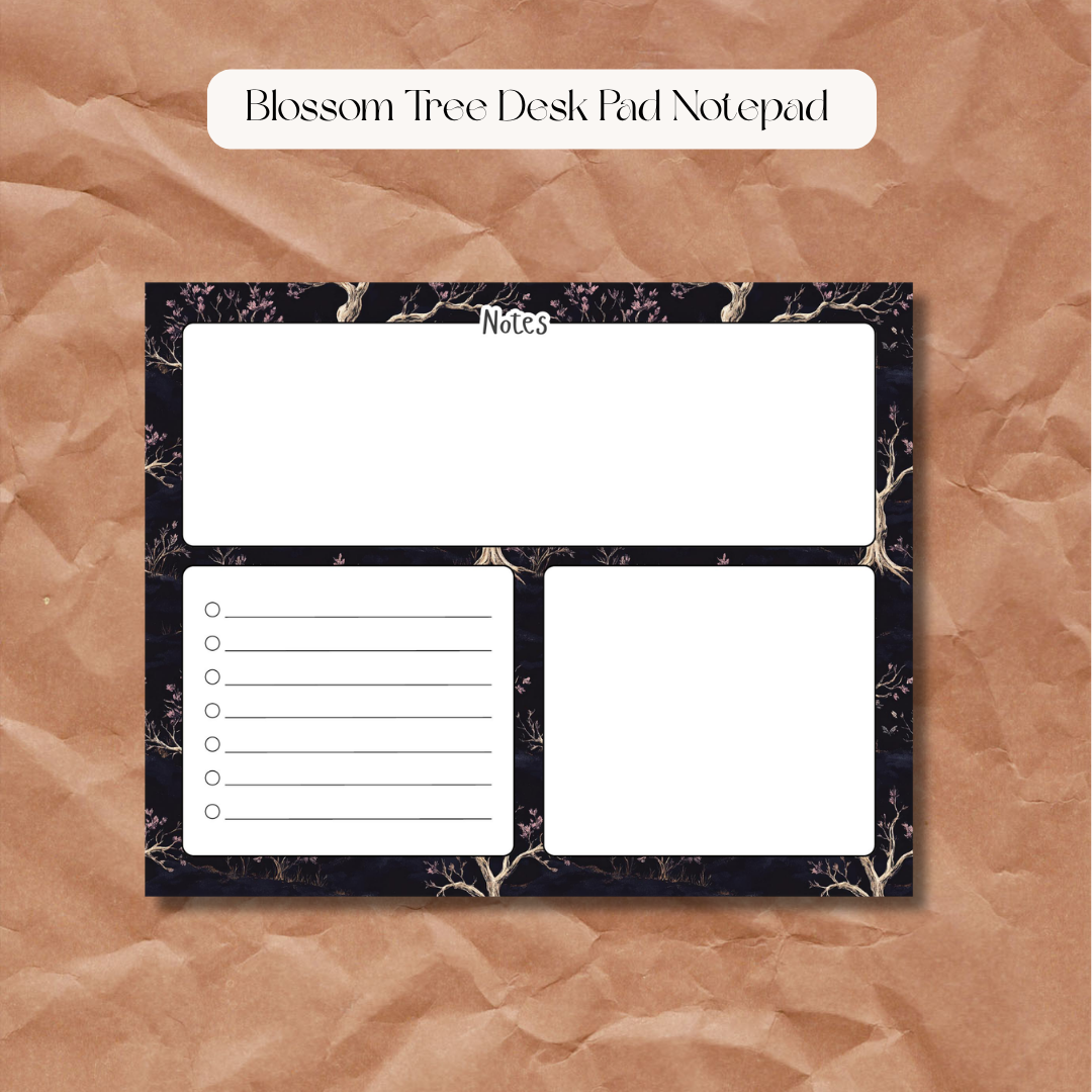 Blossom Tree Desk Pad Notepad 10x8