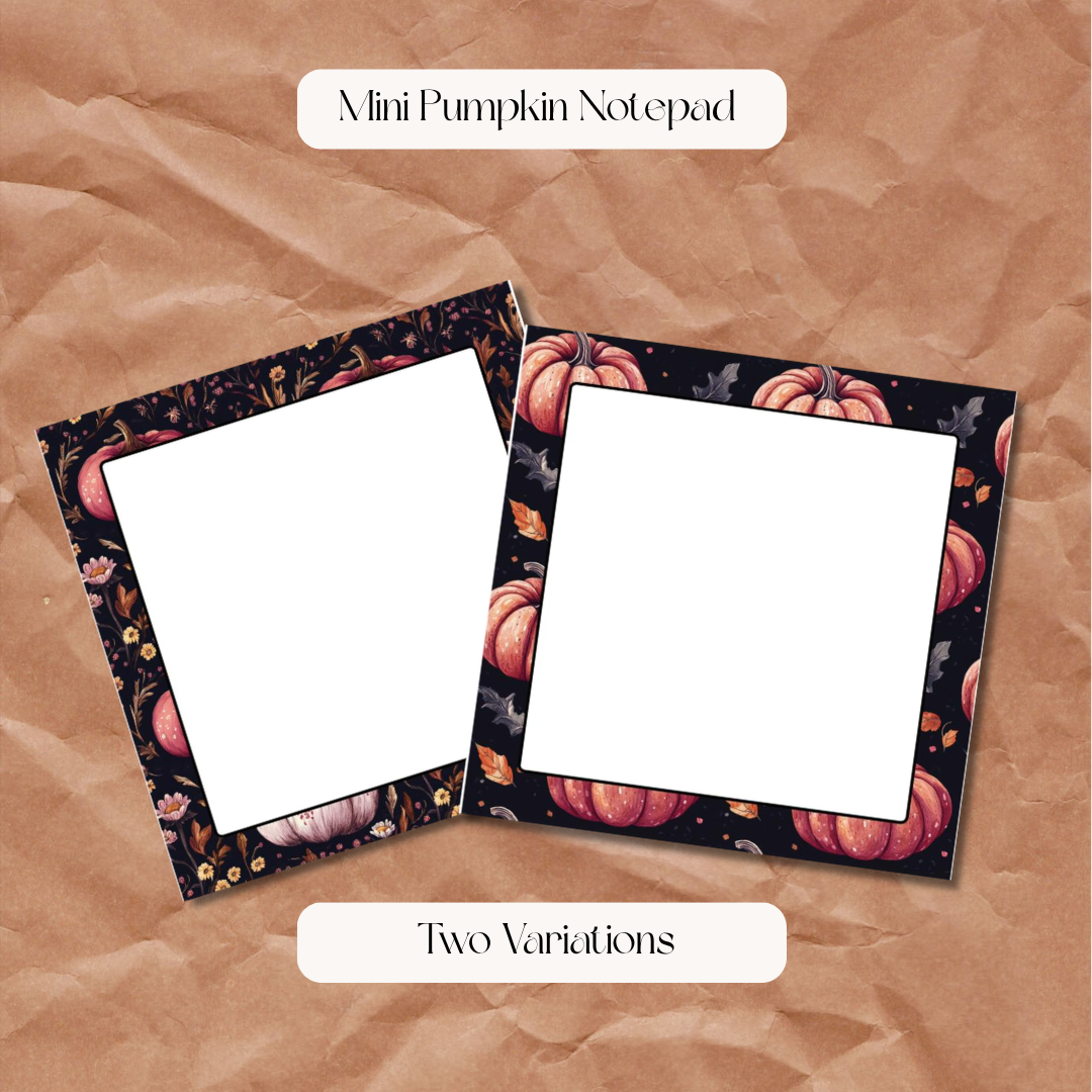 Mini Pumpkin Notepad 3.5x3.5