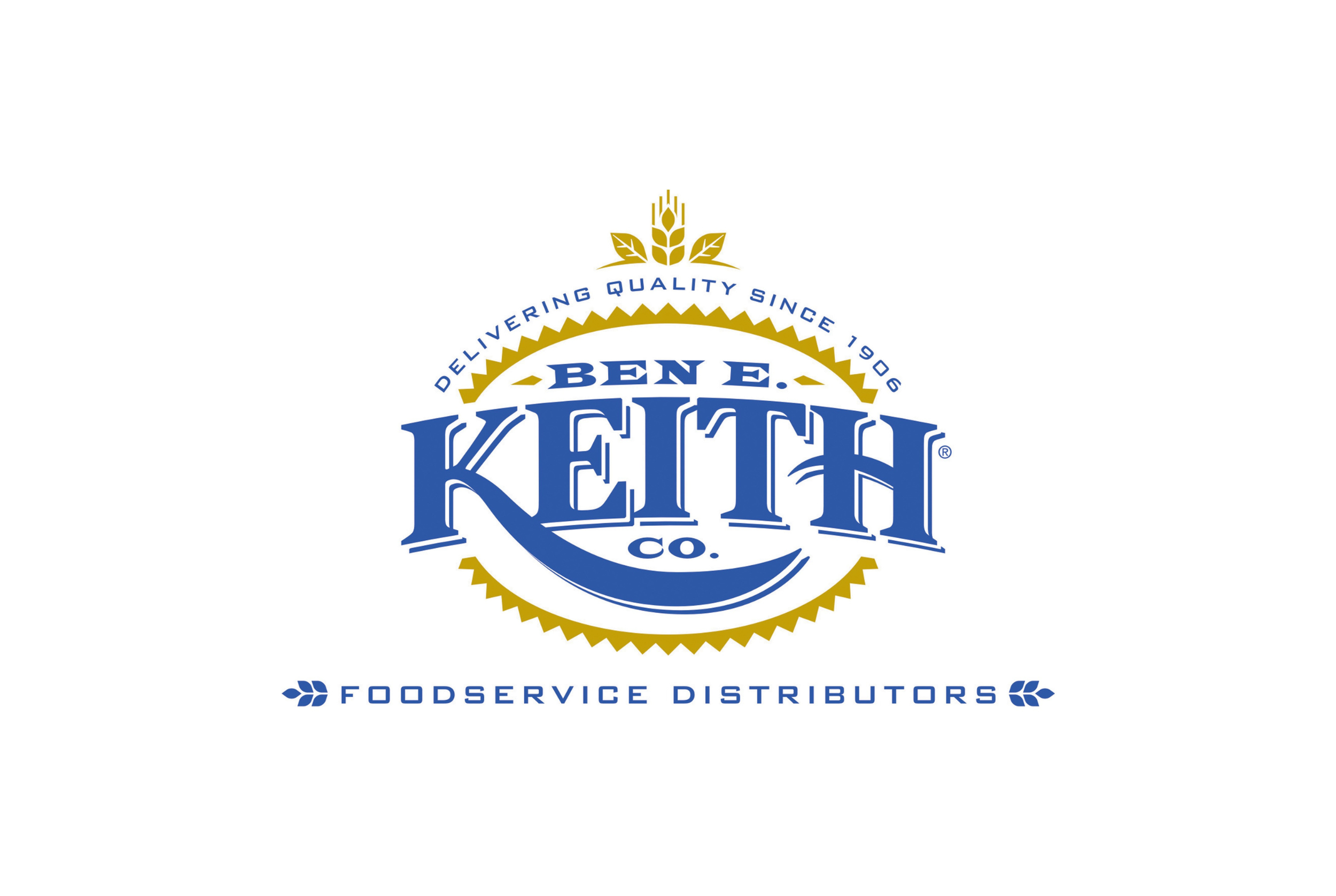 Ben E. Keith Co. logo with text 'Delivering Quality Since 1906' and 'Foodservice Distributors'