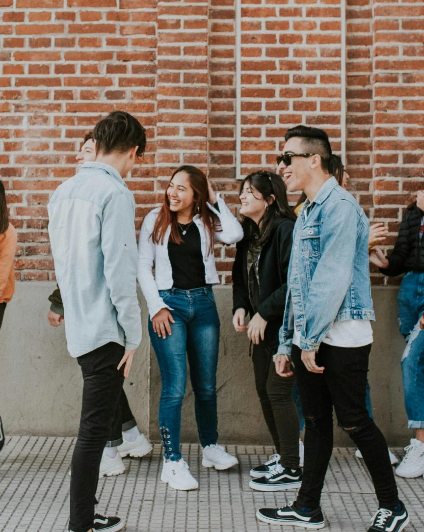 Kern County Student Leadership students talking and laughing together.