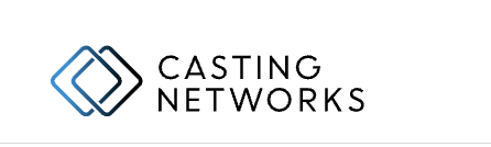 Casting Networks logo with three interlinked diamond shapes in blue and black, and the company name to the right.