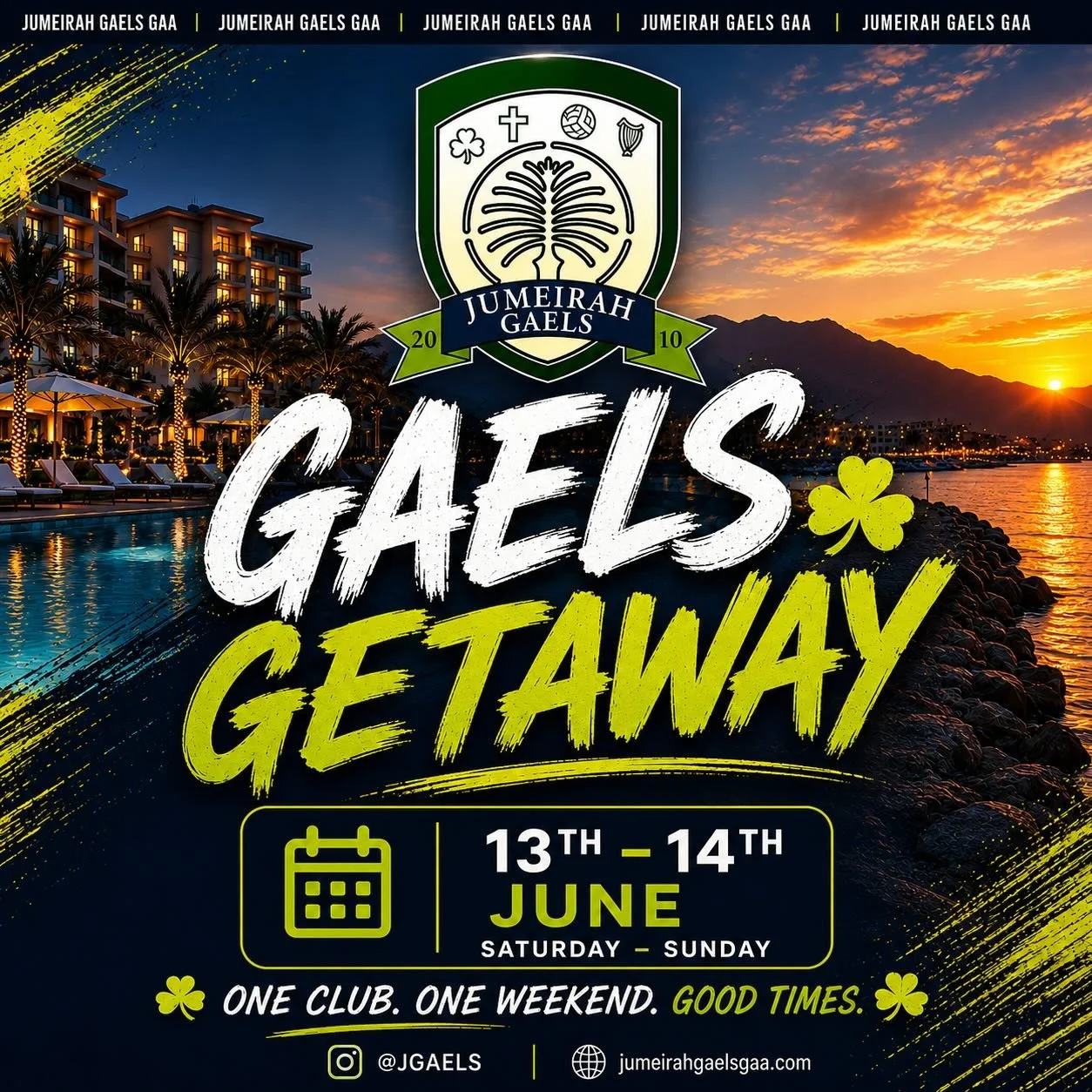 T-2 weeks until our end of year Gaels Weekender, see you there 👀👀🍀