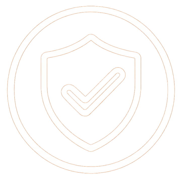 Security shield icon with a check mark inside