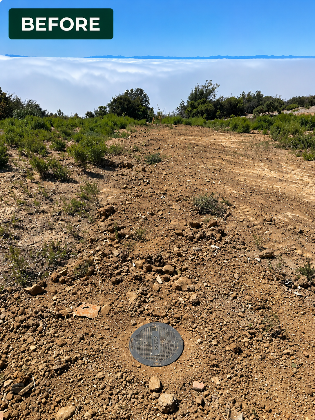 Drainage project before installation