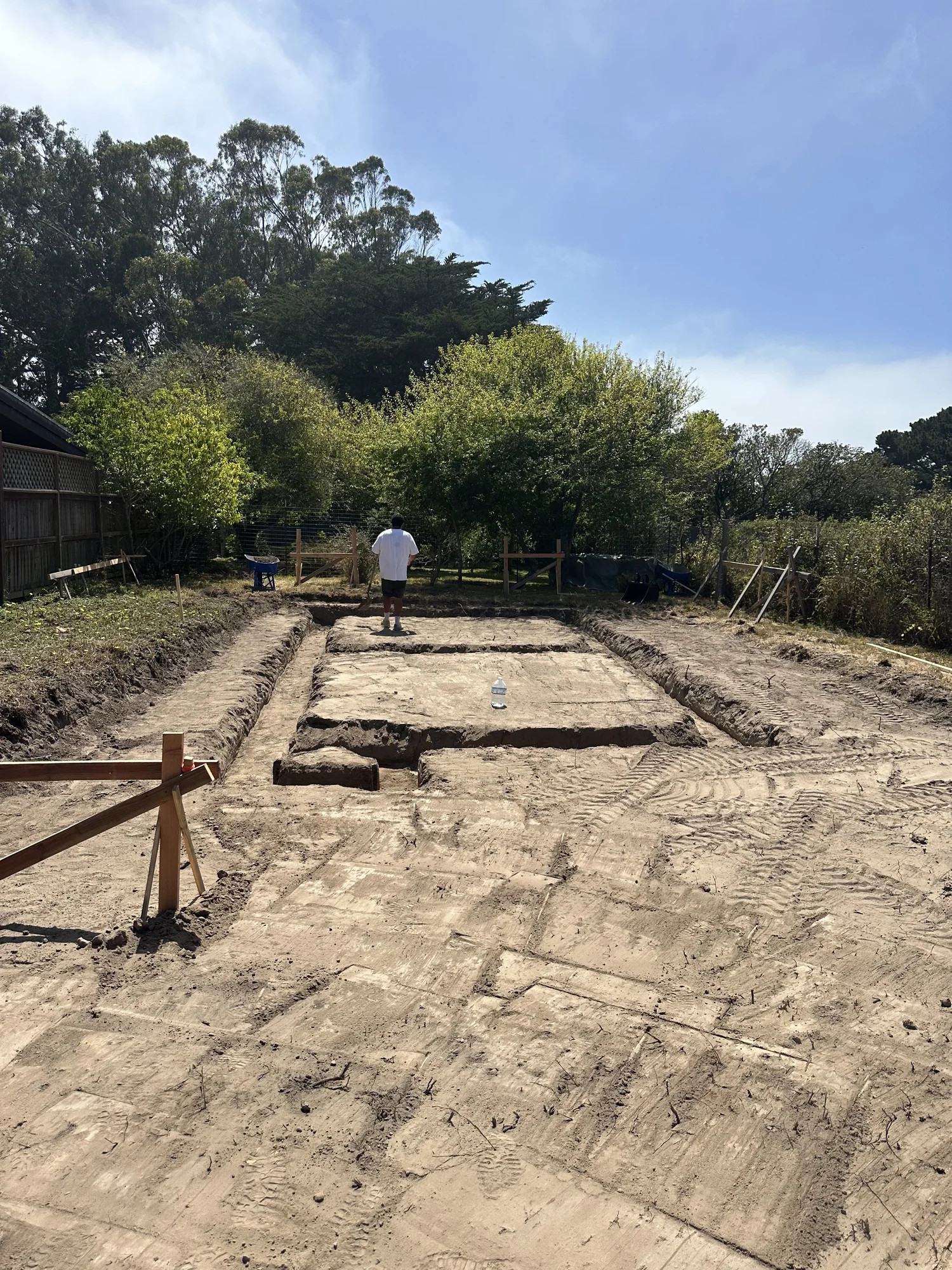 Excavated and prepared building site