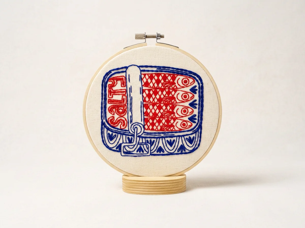 sardines embroidery kit