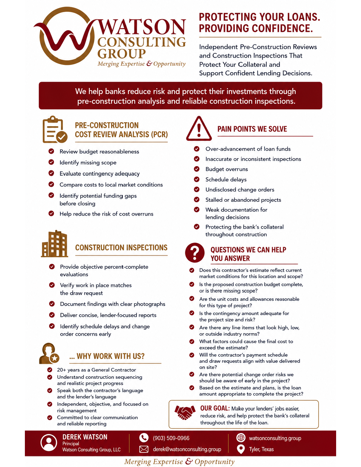 Watson Consulting Group Lender Flyer