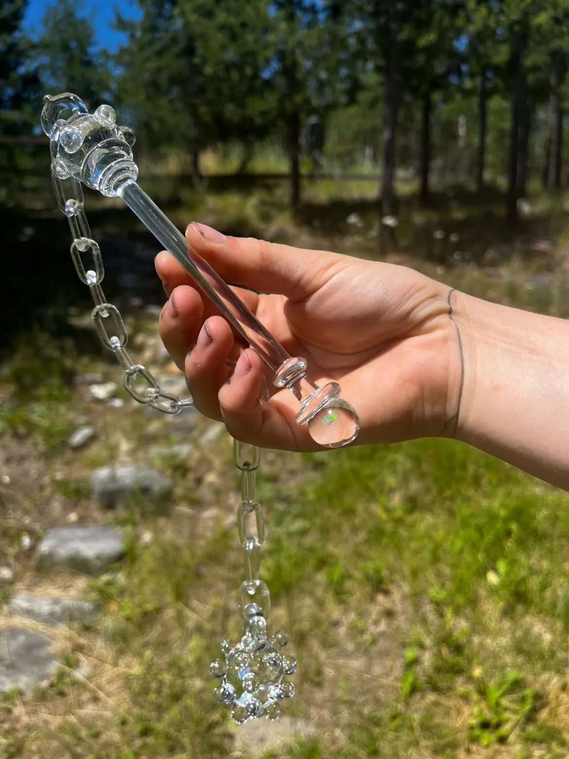 Clear Glass Flail