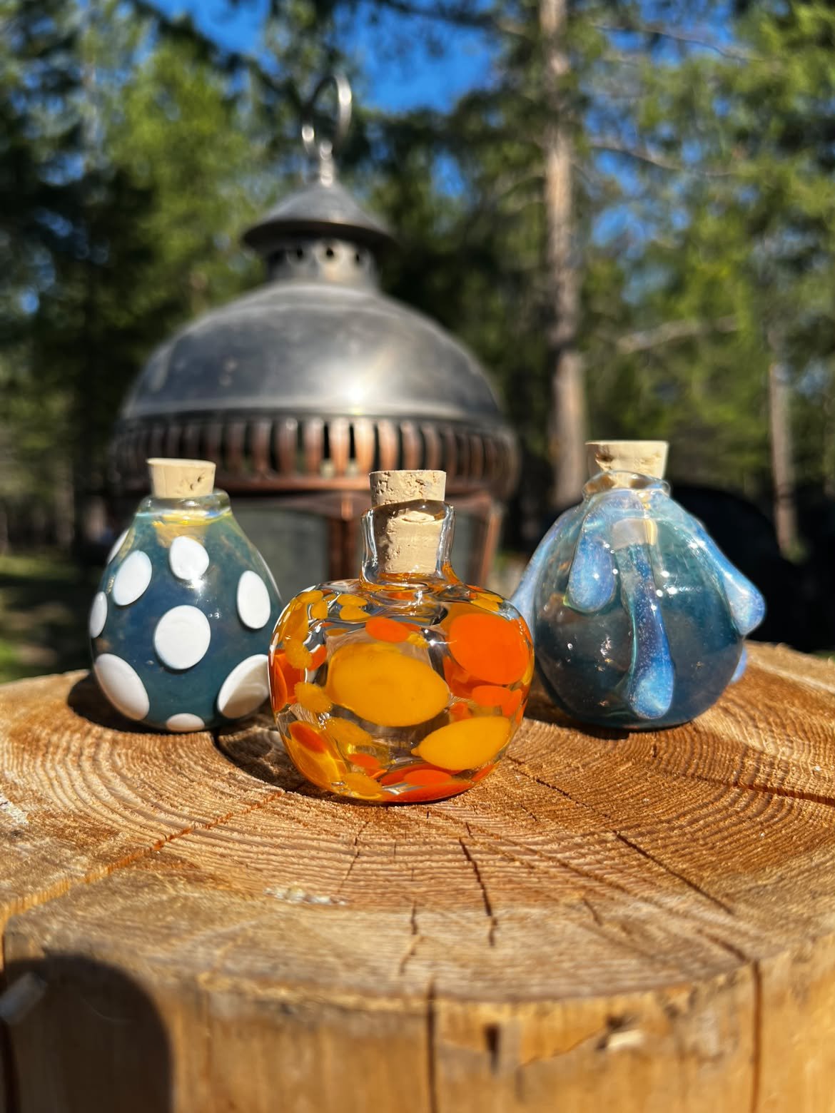 Colored Glass Bottle