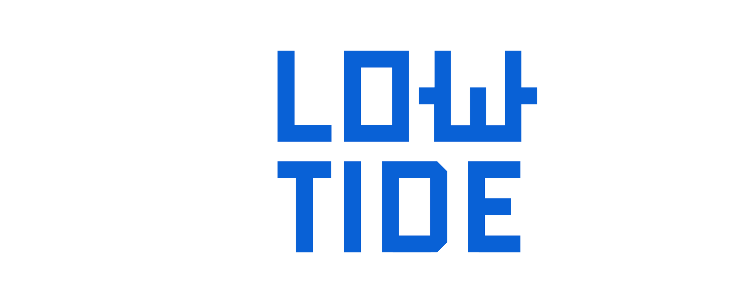 Low Tide Logo - All Black with Blue W