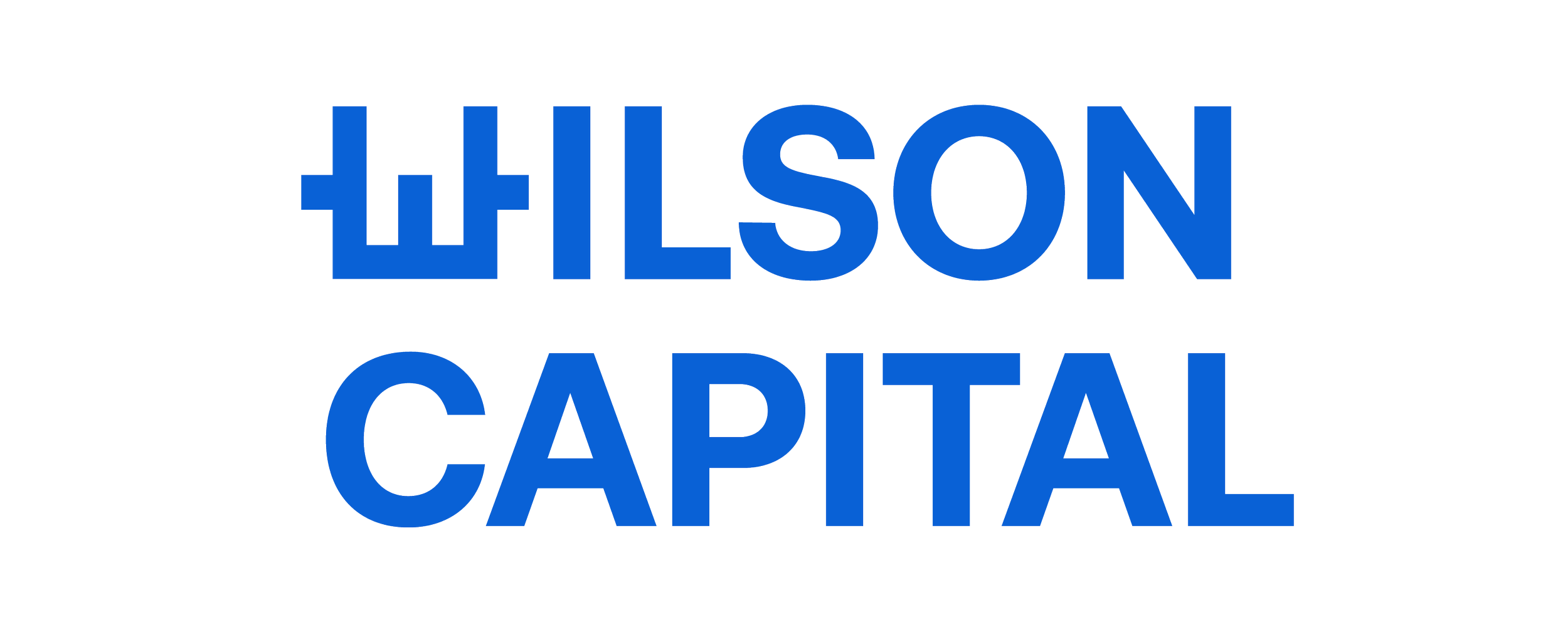 Wilson Capital Logo - All Black with Blue W