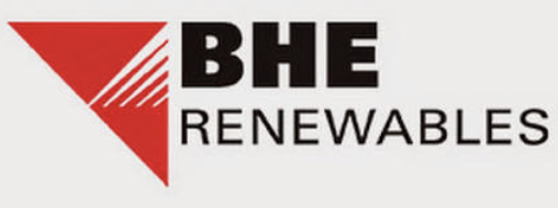 BHE Renewables logo with red triangle and black text