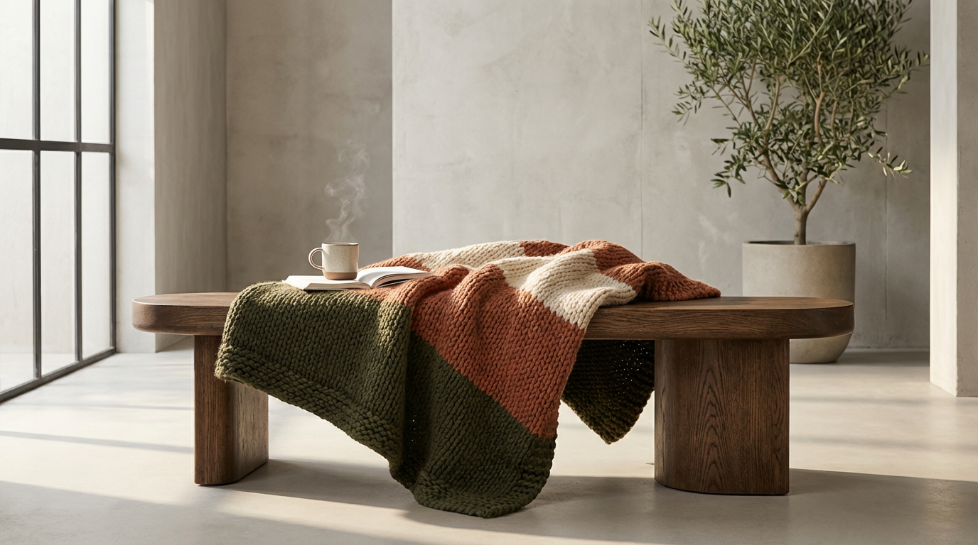 Chunky Knit Throw