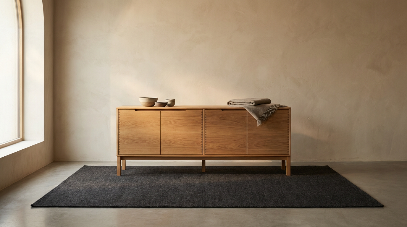 Solid Oak Credenza