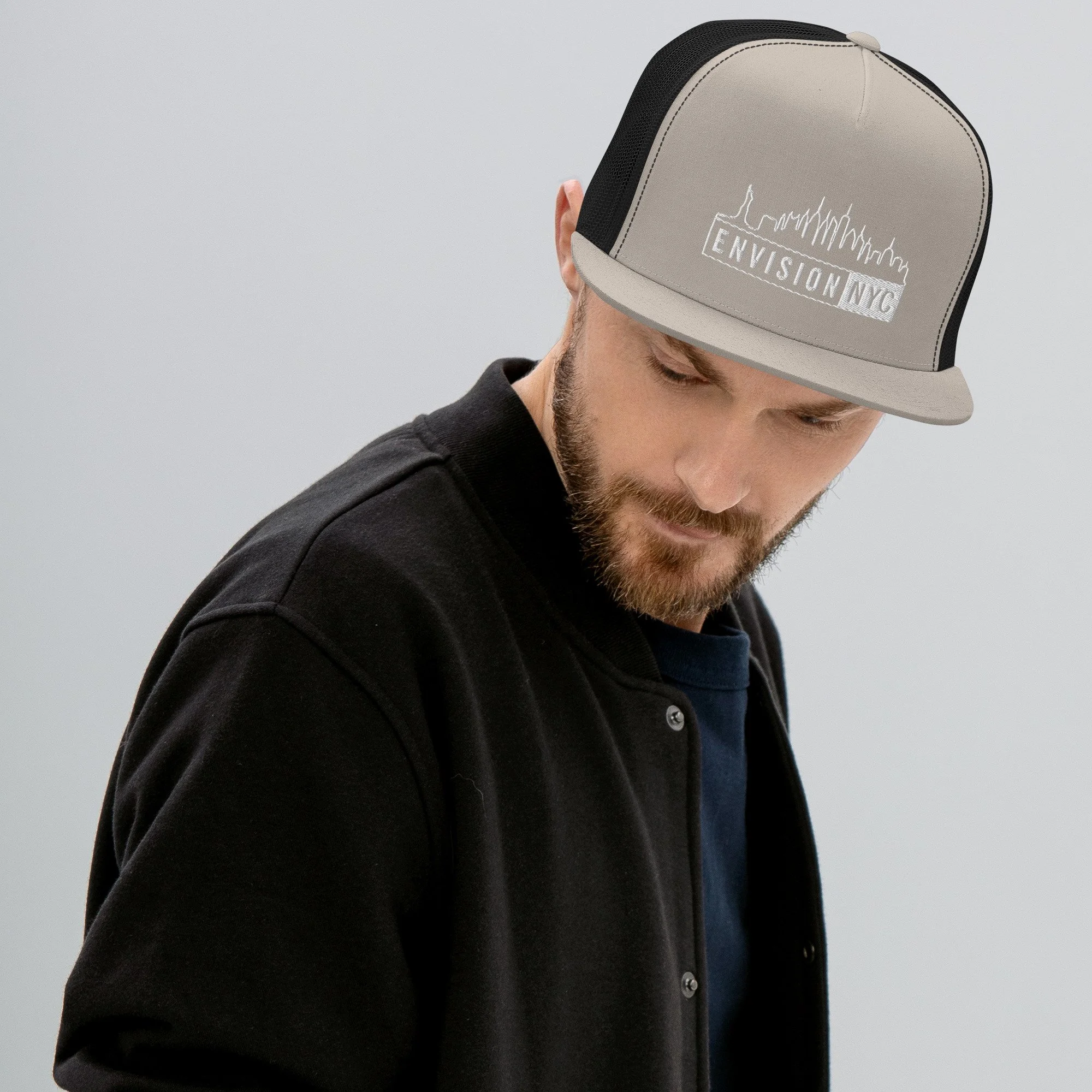 5-panel-trucker-cap-silver-black-front-64a4a8e9507ca.jpg