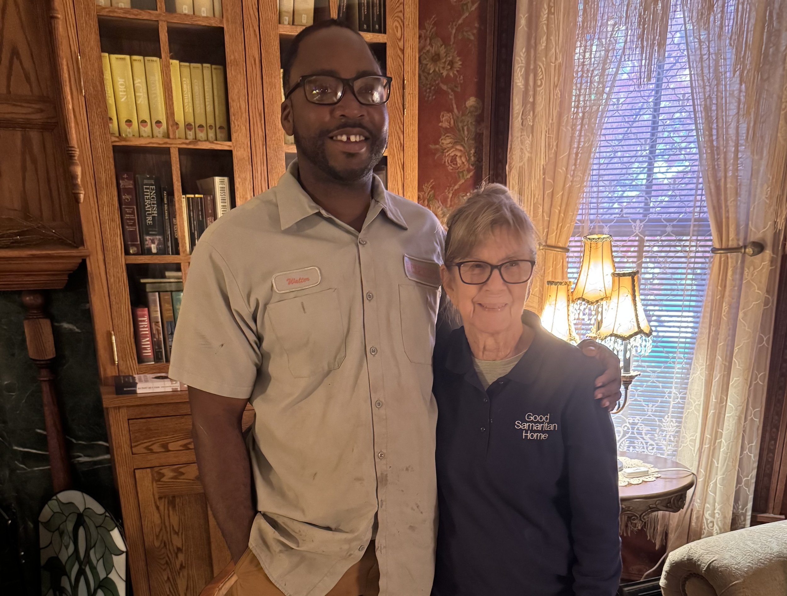 Kathy Graham, co- founder and Mike, who was once a resident and is now an employee of GSH.