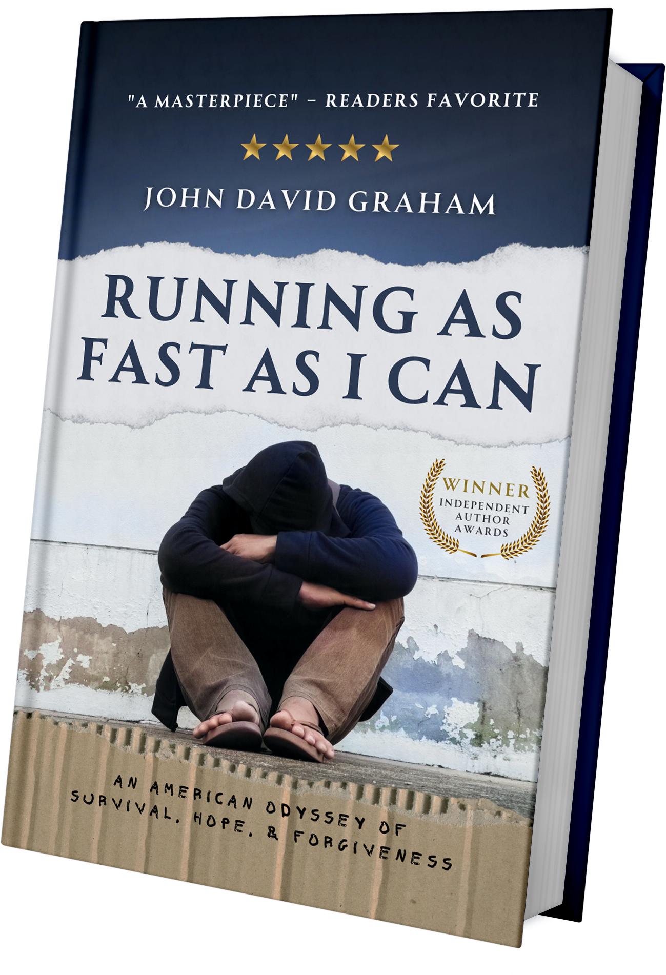 Book cover of Running As Fast As I Can by Dr. John David Graham, recipient of 49 literary awards.