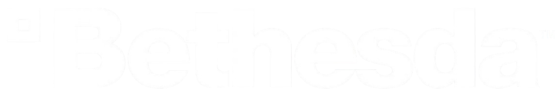 The Bethesda logo in white text on a black background.