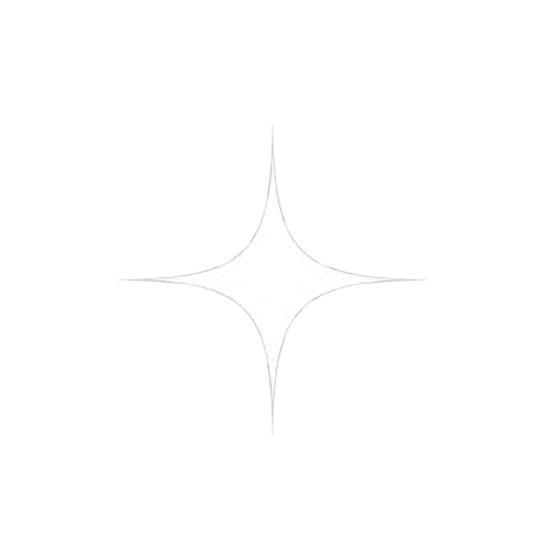 White star-shaped sparkle icon on a black background.