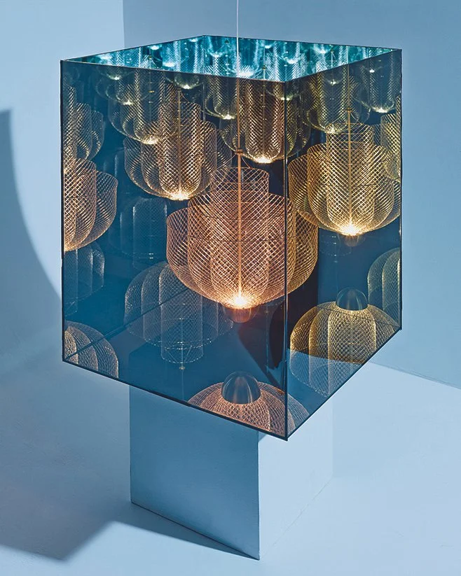 Chickenwire Lamp by Grant Cornett