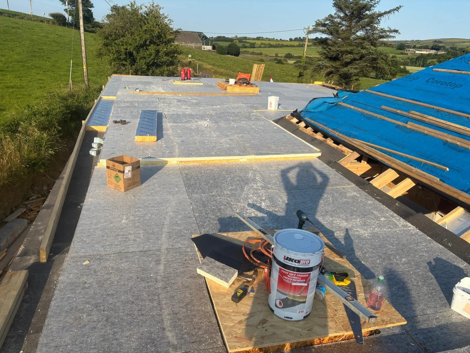 Flat roof before refurbishment in Clonakilty
