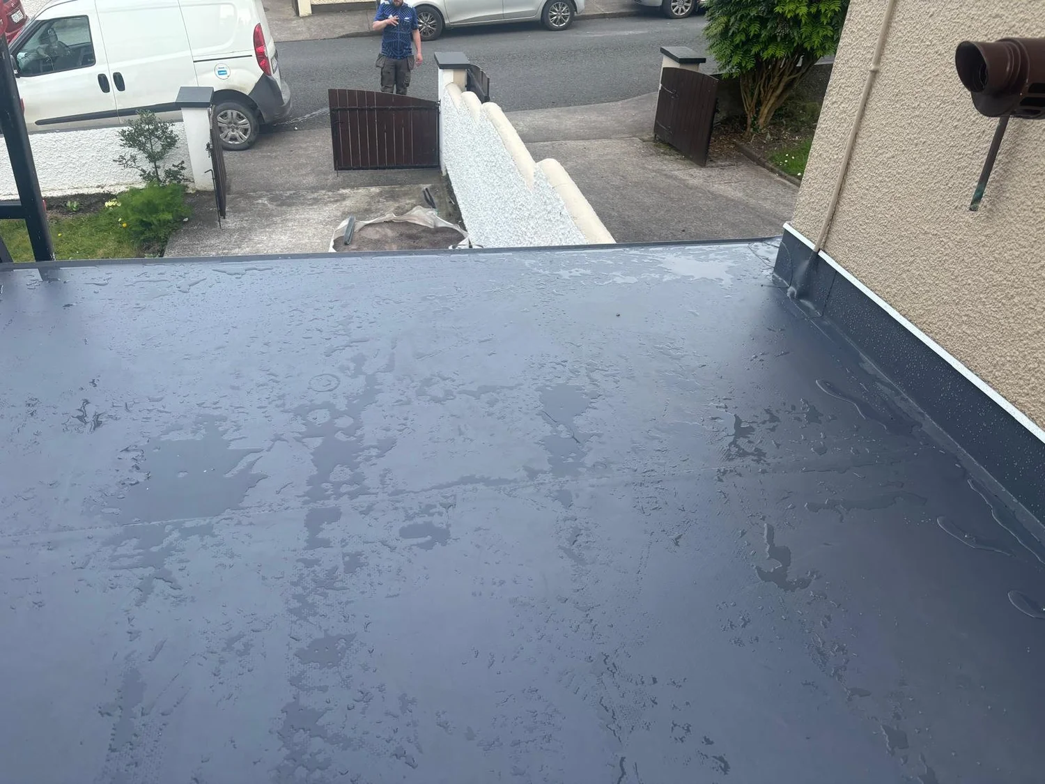 Completed PVC roofing project in Douglas, Cork