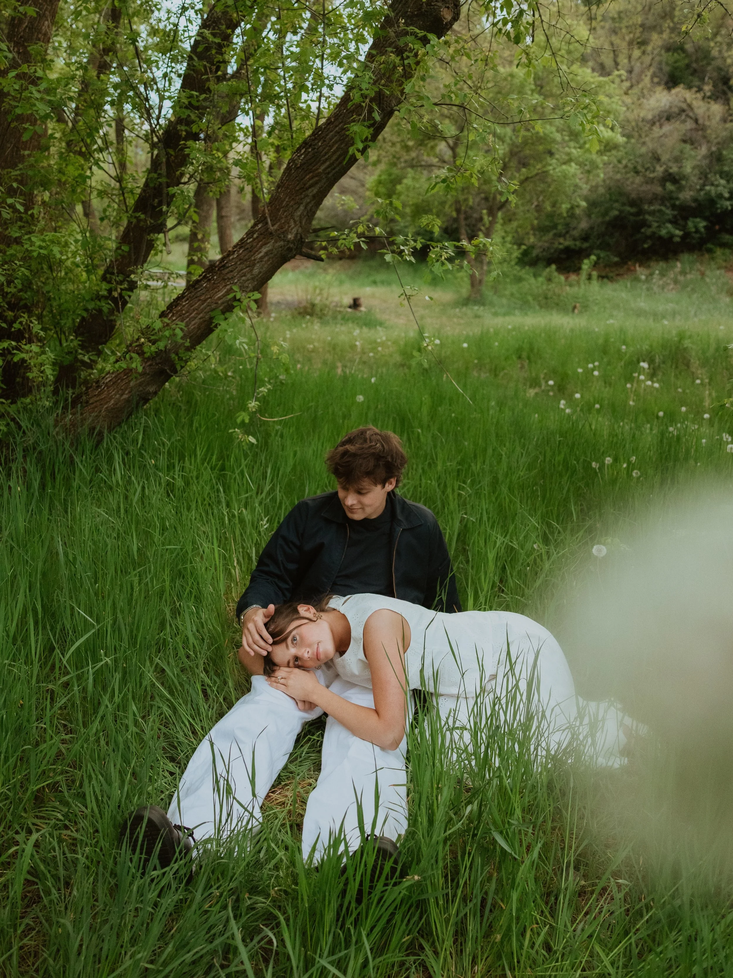 Bella + Jacob in the greens 🌿🪻🌞