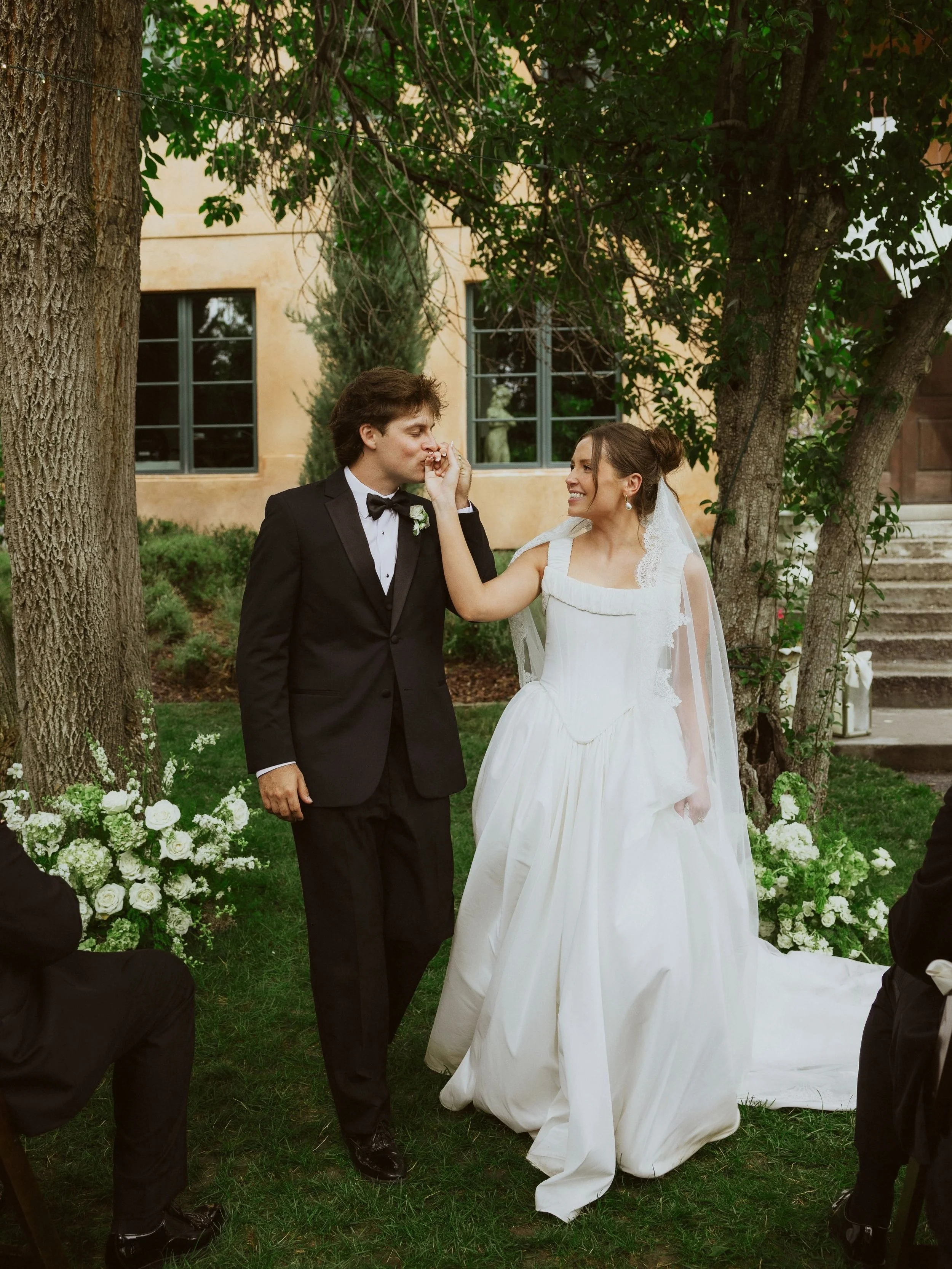 The Ceremony + some getting-ready details.☁️ 

We waited out quite the rainstorm before the start of walking down the aisle. Ending up with a perfect gap and remainder of the night with the most perfect overcast and deep greens. 💍 

#weddinginspo #w