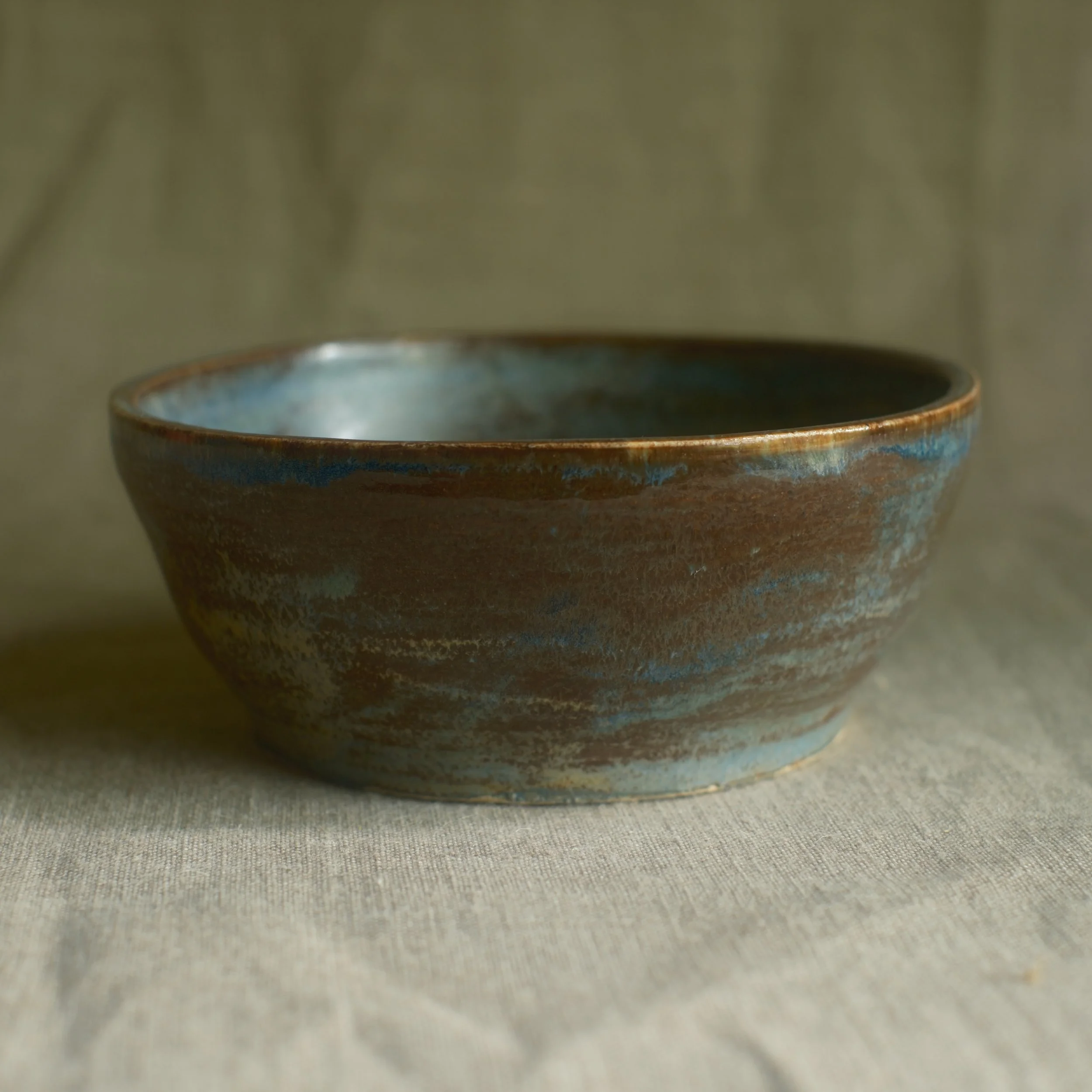 Cobalt-Ochre Small Bowl