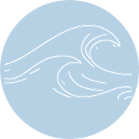 Light blue circle with faint wave patterns inside.