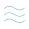 Simple illustration of three wavy lines