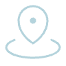 Map pin icon over water surface