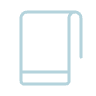 Outline of a mobile phone icon