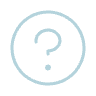 A blue question mark icon inside a circle.