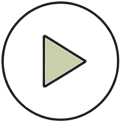 Play button icon with a light green triangle inside a dark circular outline