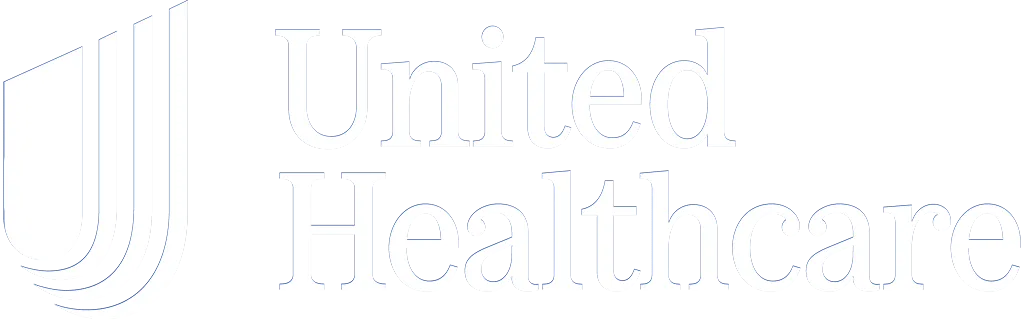 UnitedHealthcare logo in white on a black background
