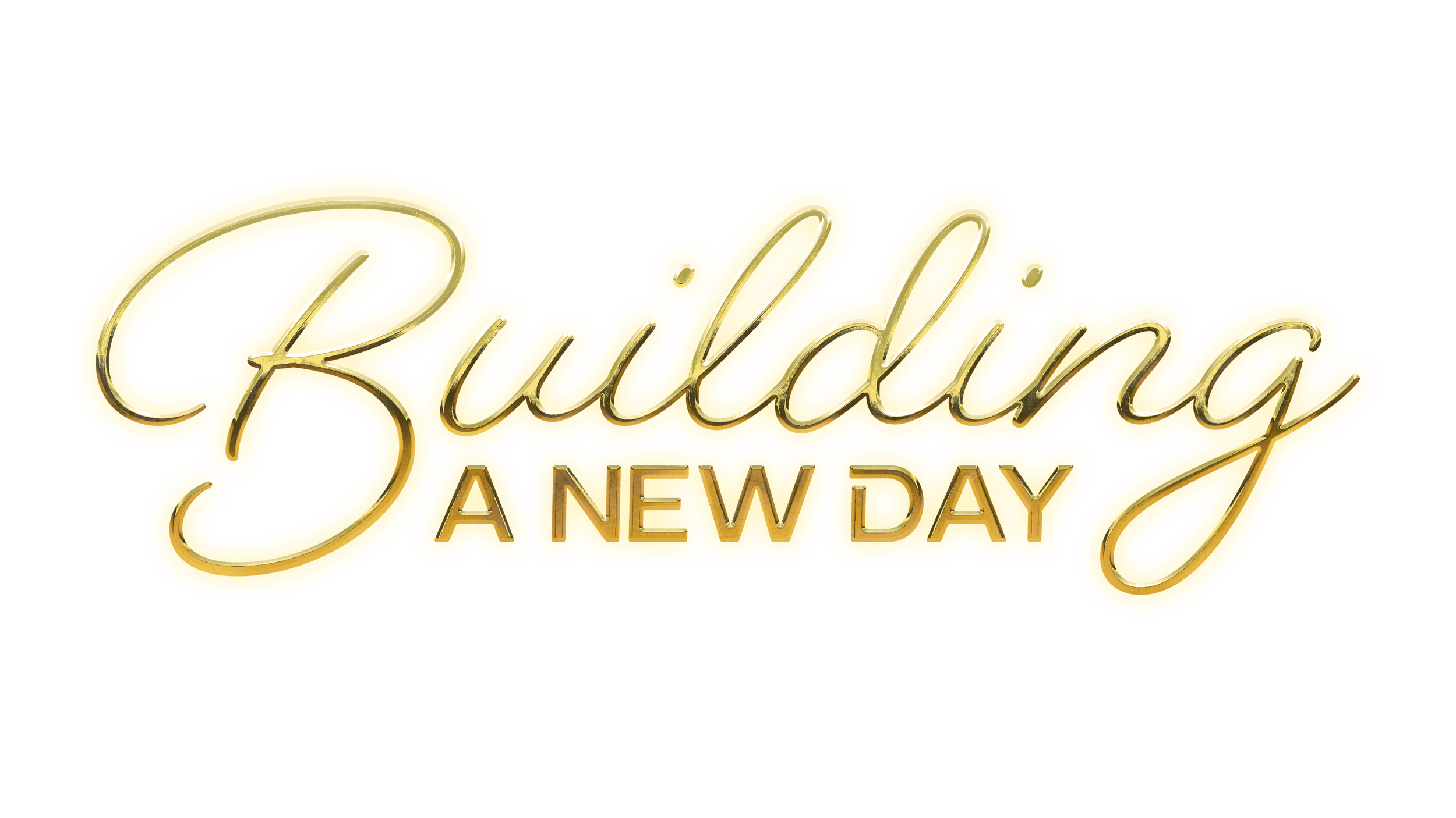 Yellow sign with the words 'Bundles A New Day' in gold cursive font.