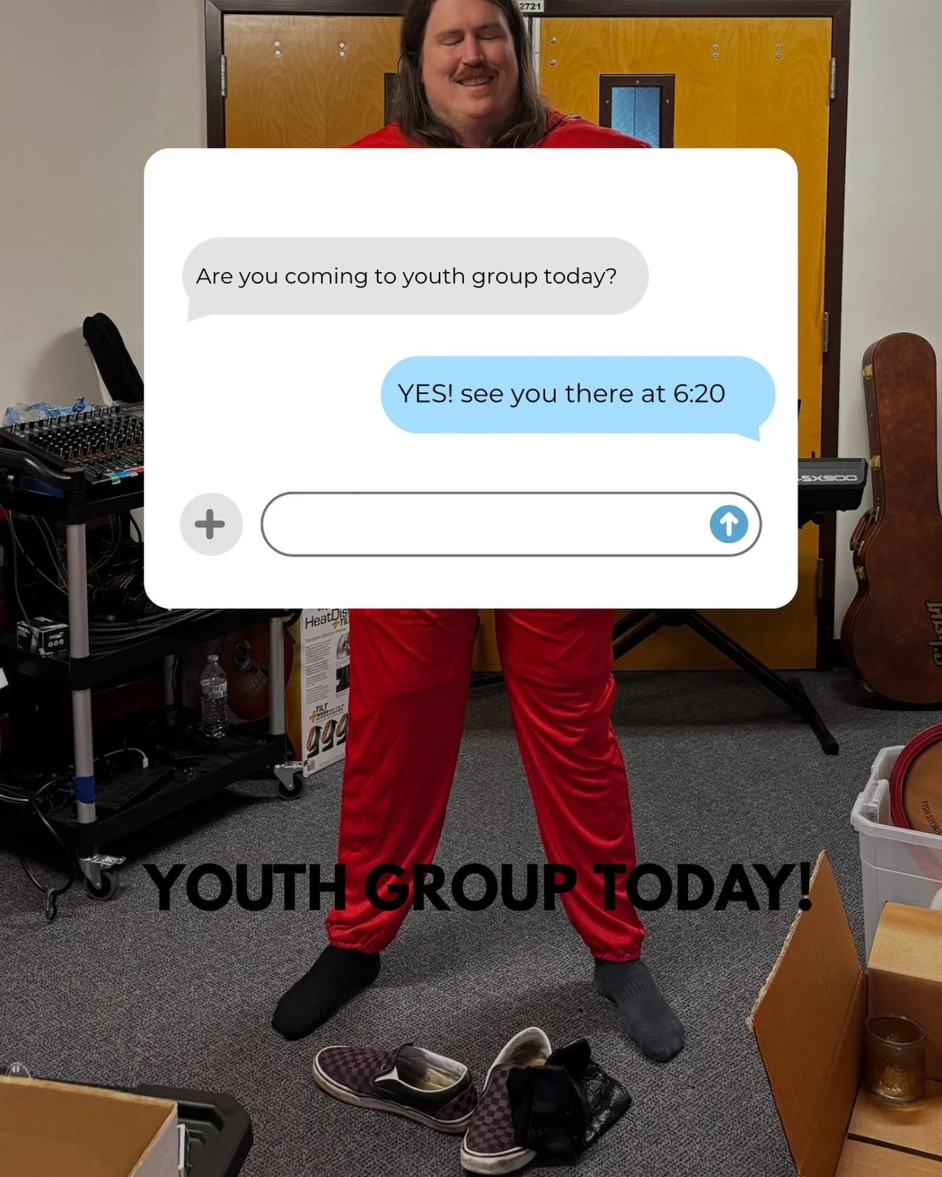 guess what Reuben&rsquo;s wearing in this picture&hellip; anyways see you tonight! #nhpcstudents