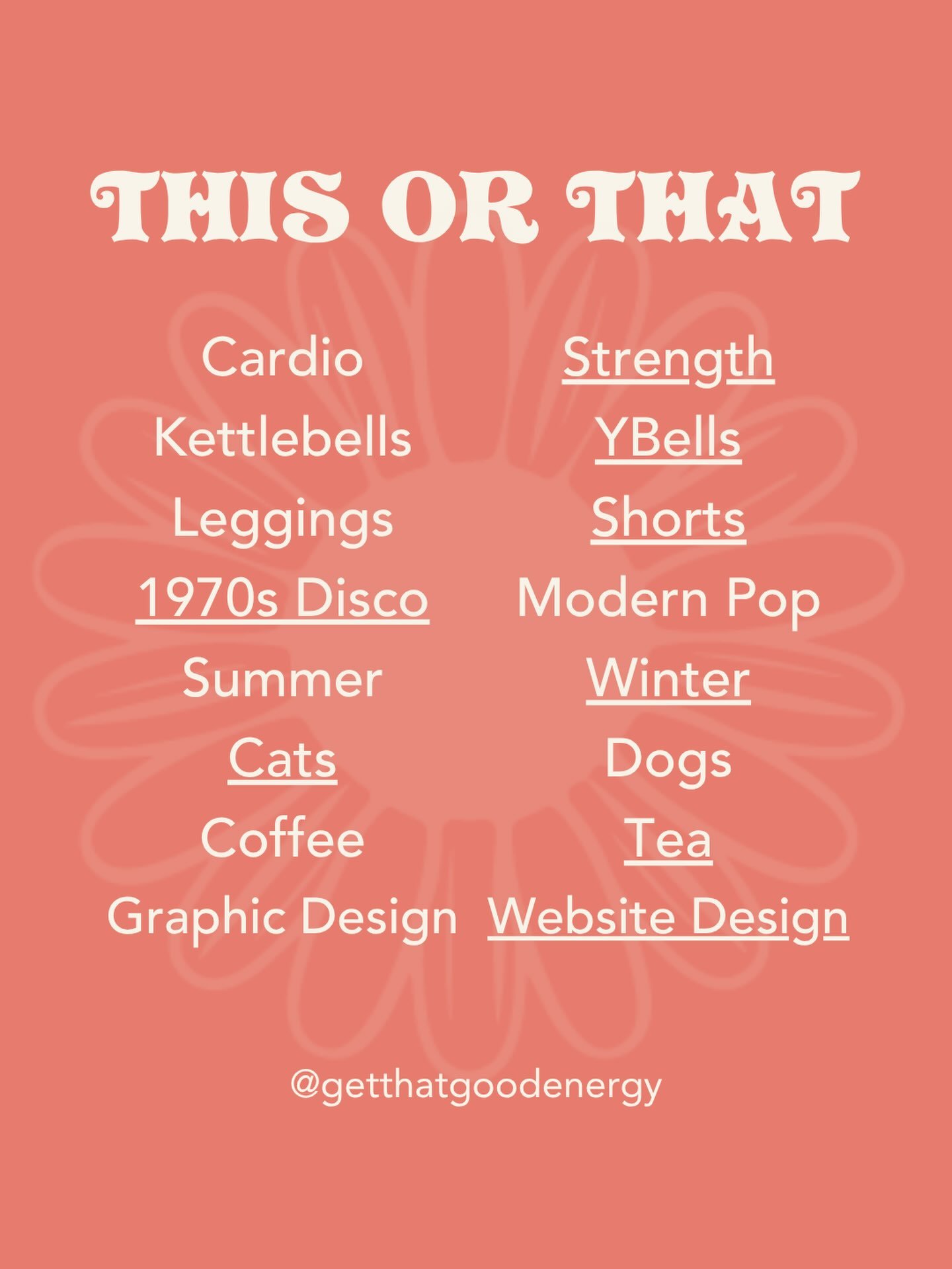 In case you were wondering...

What are your preferences?