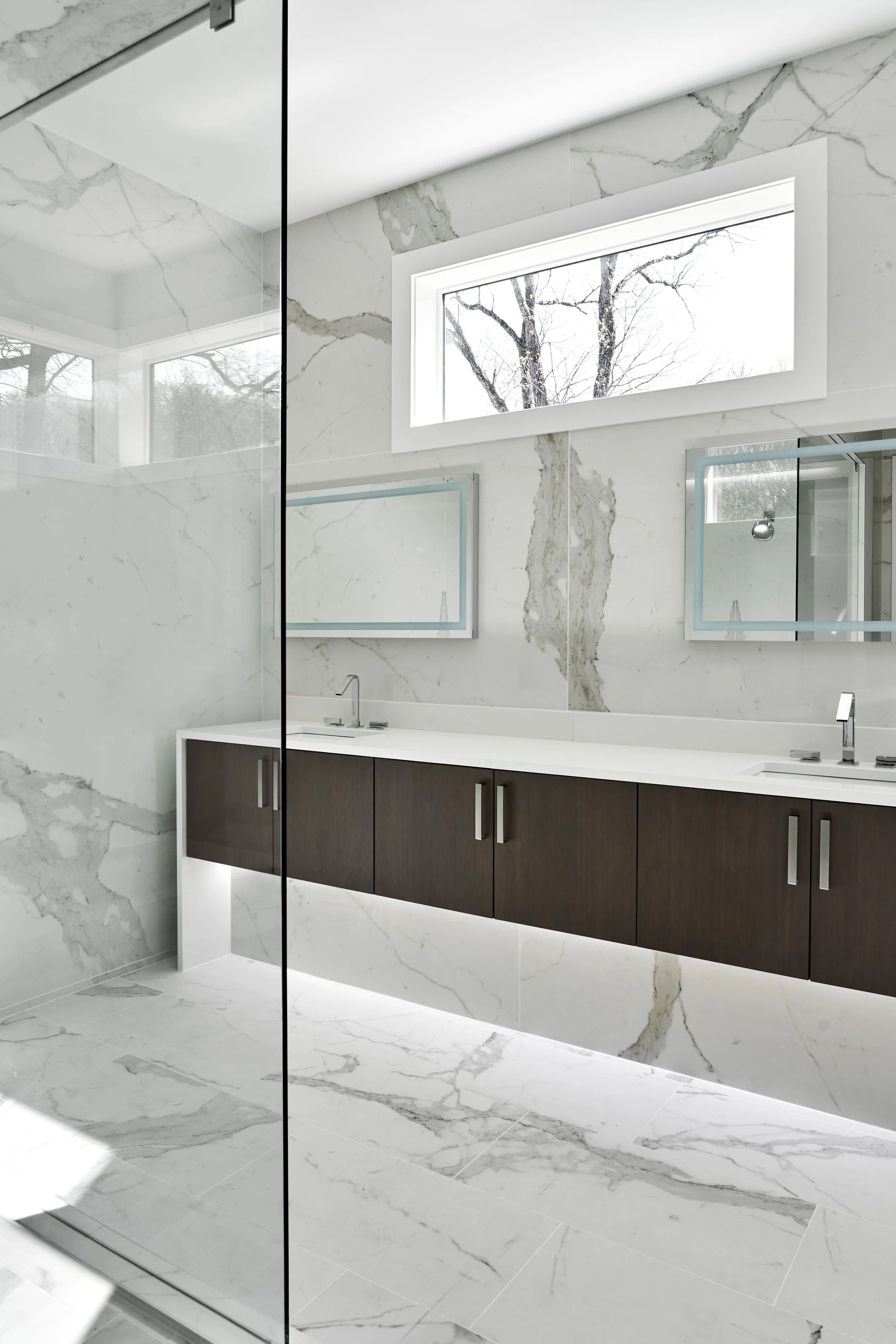 mirrors, sink faucet, sinks, base cabinets, kohler, stone, lighting, window