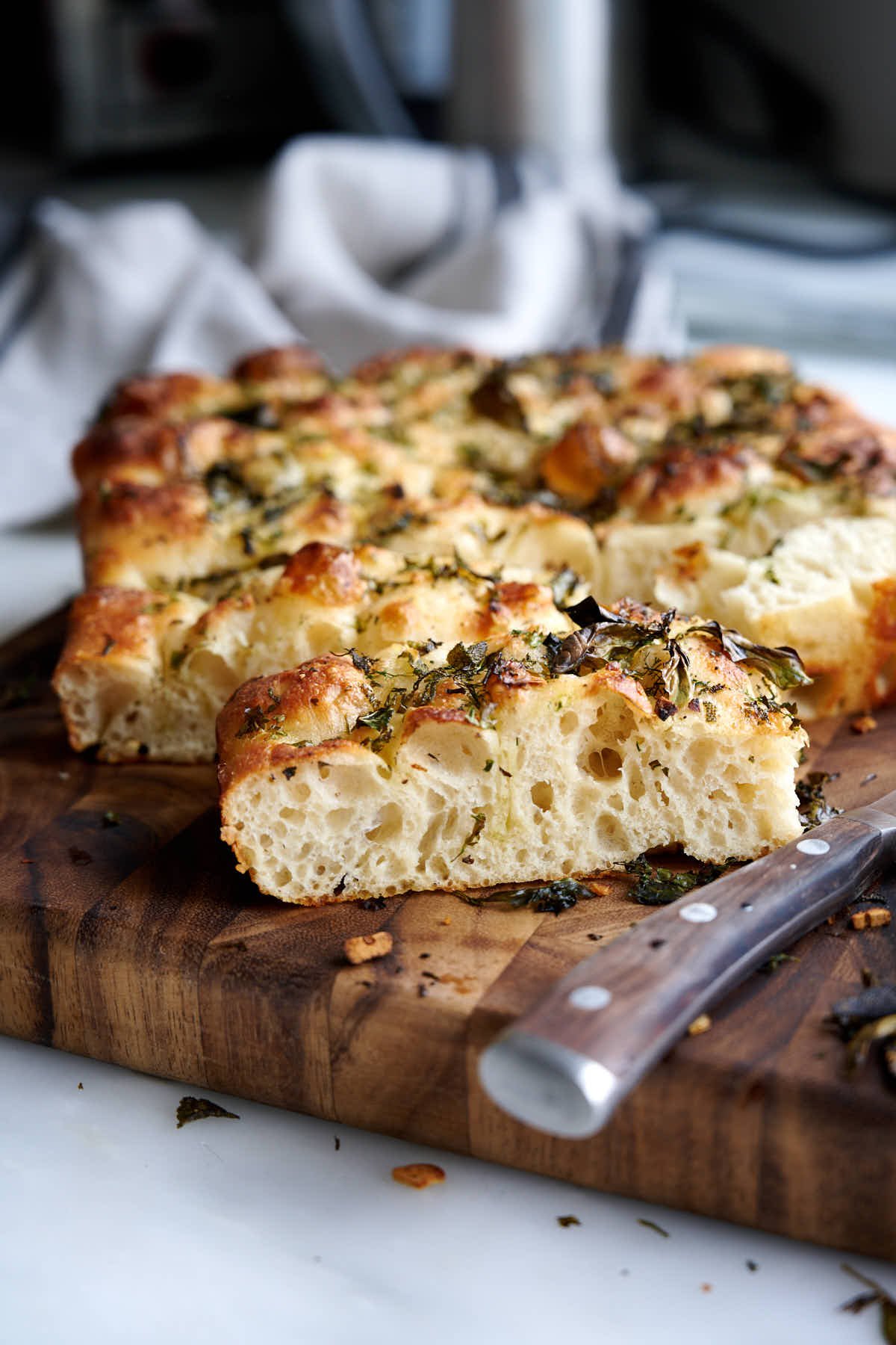Dill Pickle loaded Focaccia