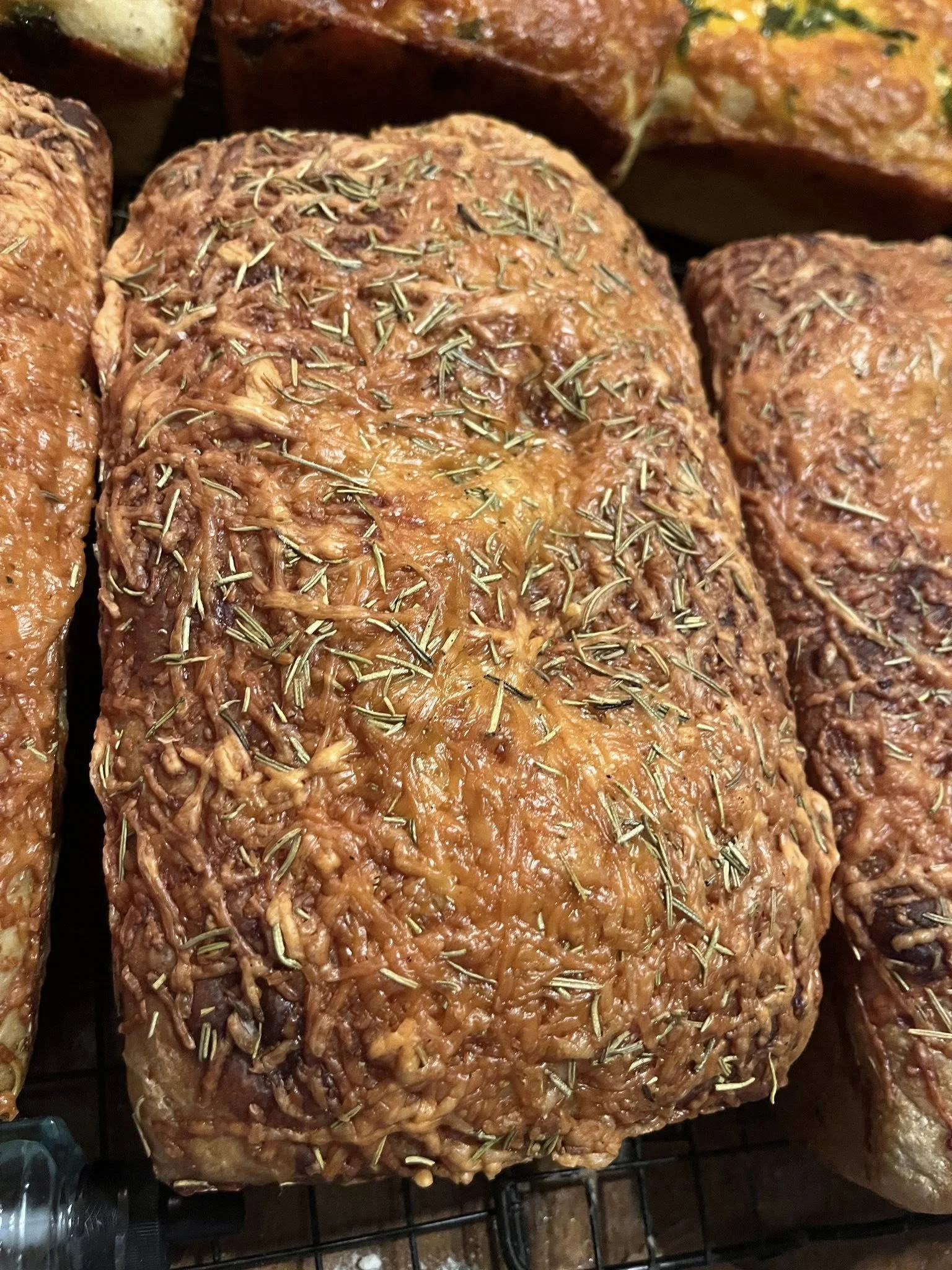 Rosemary Garlic topped with Mozzarella
