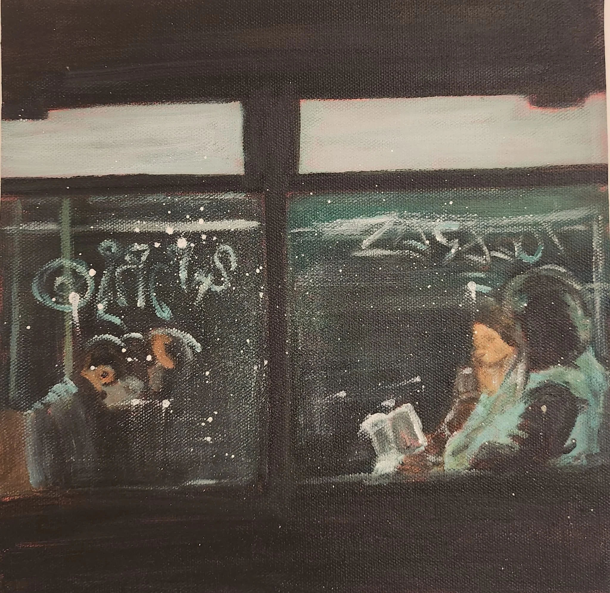 serie: nowhere seems like home anymore, 20x20 acrylic on canvas 2025