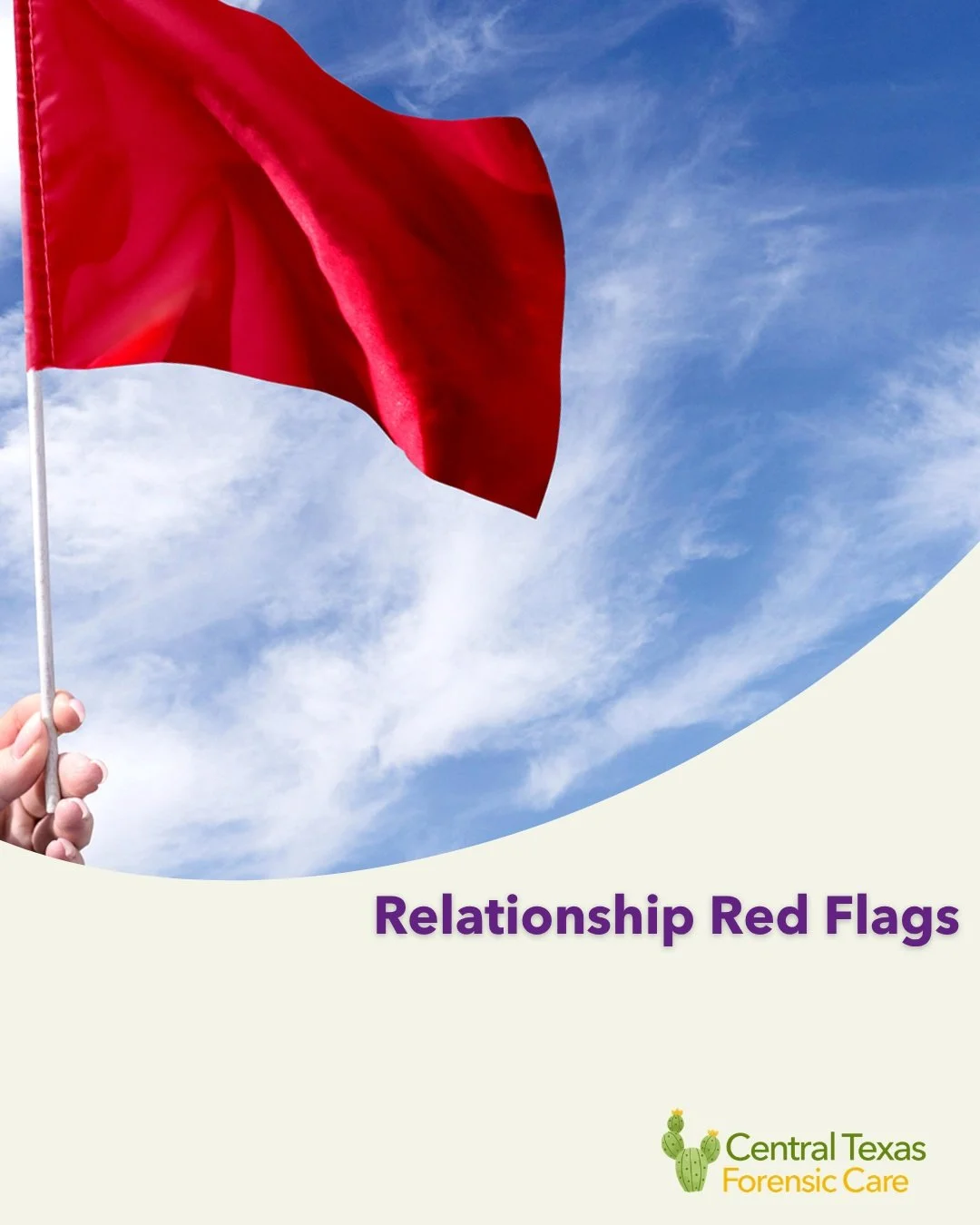 This Domestic Violence Awareness Month, we want to be aware of some of the common red flags in personal and romantic relationships. These behaviors can be the warning signs of unhealthy or abusive behavior with the potential to escalate and harm your