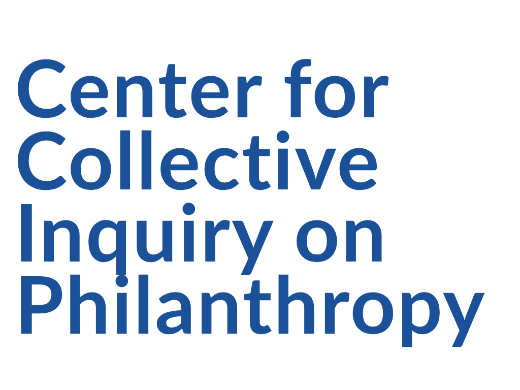 Blue Text on a White Background: Center for Collective Inquiry on Philanthropy