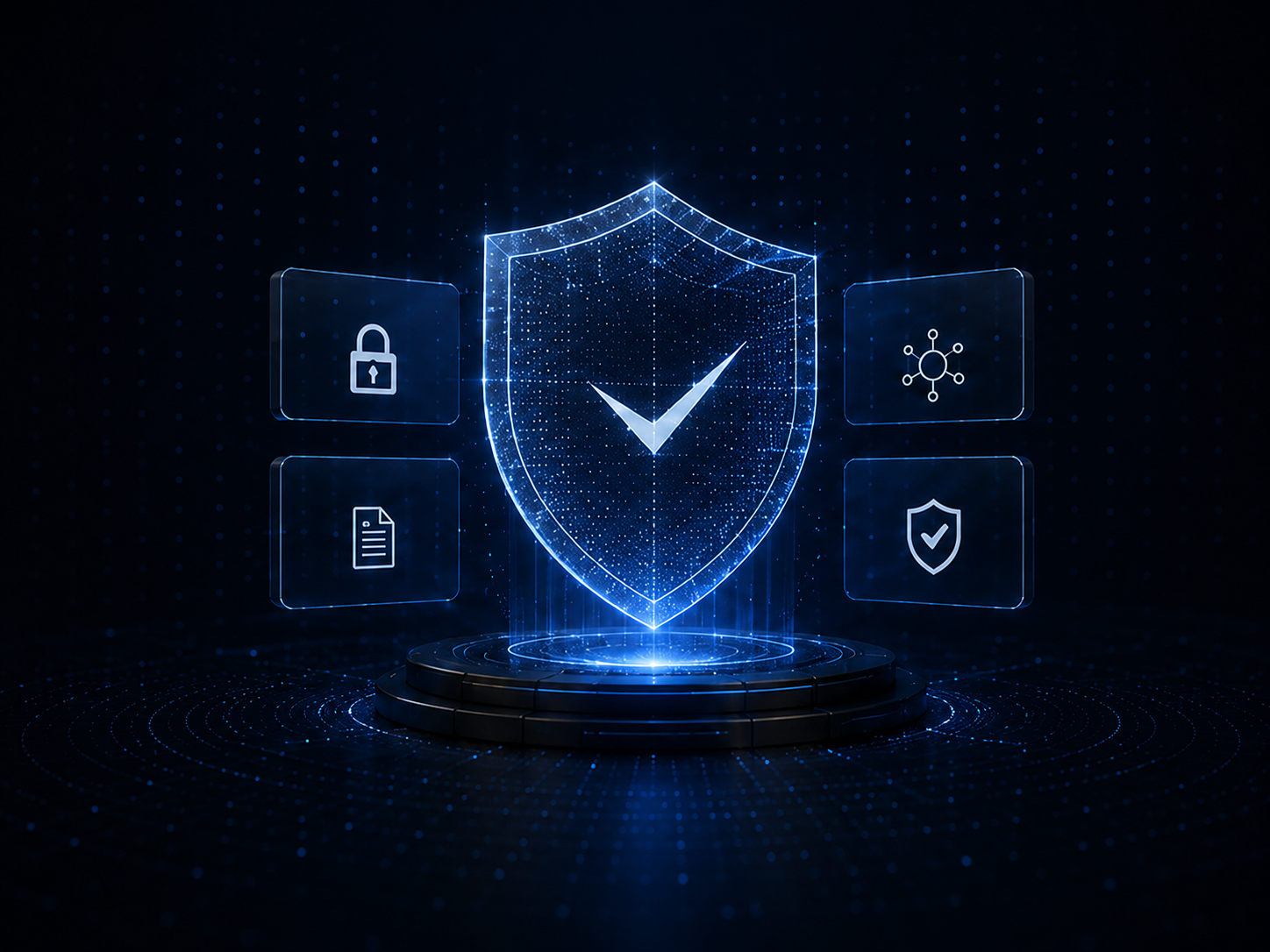 AI governance and risk framework represented by security, policy, assurance, and accountability controls.