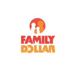 Family dollar logo with silhouettes of four people above the text.