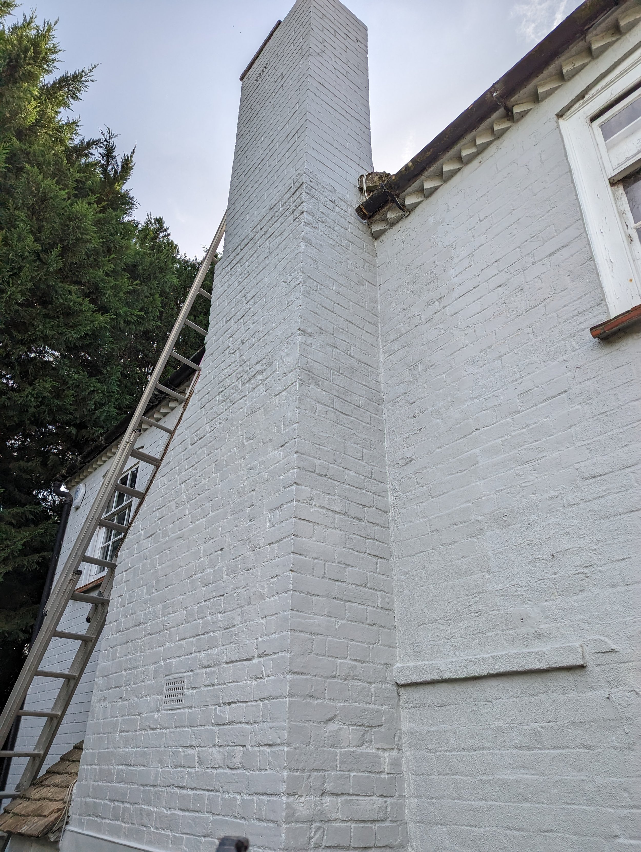 Chimney breast finished after painting