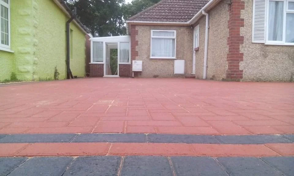 Black paved driveway