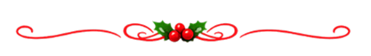 Christmas-themed border with holly leaves and red berries